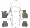 Dywaniki gumowe korytkowe VW GOLF VII Sportsvan 2014
