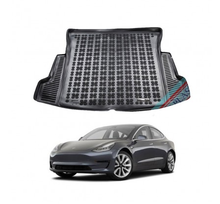 Dywanik do bagaznika gumowa Tesla 3 2017 -