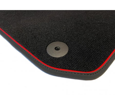 dywany tekstylny SEAT LEON III 2012-2019  červený lem