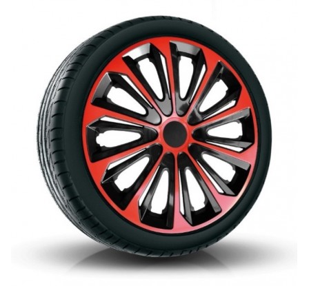 Kołpaki zgodne  Volkswagen 15" STRONG Červeno - czarny 4ks
