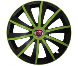 Kołpaki zgodne  Fiat 14" GRAL zeleno - czarny