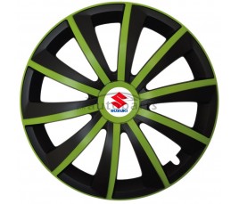 Kołpaki zgodne  Suzuki 15" GRAL zeleno - czarny