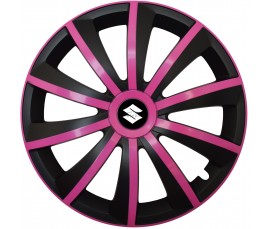 Kołpaki zgodne  Suzuki 14" GRAL ružovo - czarny