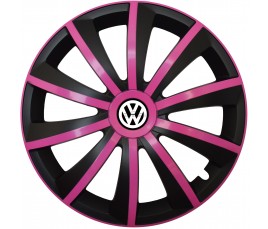 Kołpaki zgodne  Volkswagen 14" GRAL ružovo - czarny