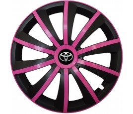 Kołpaki zgodne  Toyota 15" GRAL ružovo - czarny