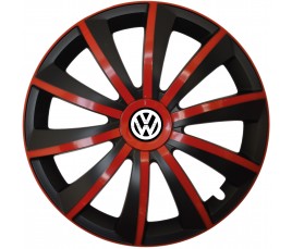 Kołpaki zgodne  Volkswagen 14" GRAL červeno - czarny