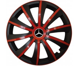 Kołpaki zgodne  Mercedes 15" GRAL červeno - czarny