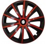 Kołpaki zgodne  Suzuki 15" GRAL červeno - czarny 4ks
