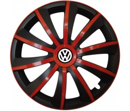 Kołpaki zgodne  Volkswagen 15" GRAL červeno - czarny