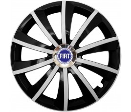 Kołpaki zgodne  Fiat 14" GRAL Chrome Biało-czarny