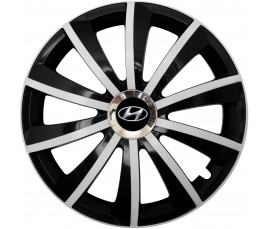Kołpaki zgodne  Hyundai 14" GRAL Chrome Biało-czarny