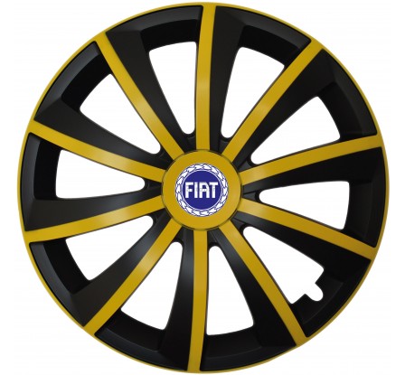 Kołpaki zgodne  Fiat 15" GRAL žlto - czarny 4ks