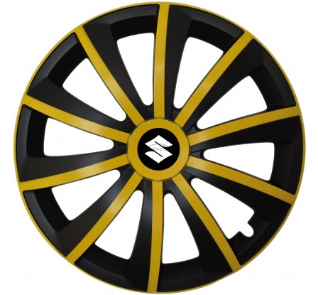Kołpaki zgodne  Suzuki 16" GRAL žlto - czarny 4ks