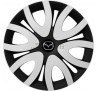Kołpaki zgodne  Mazda 16" MIKA Biało-czarny 4ks