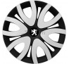 Kołpaki zgodne  Peugeot 16" MIKA Biało-czarny 4ks