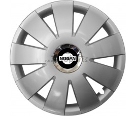 Kołpaki zgodne  Nissan 15" Nefrytchrome silver