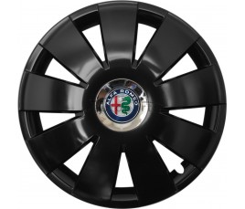 Kołpaki zgodne  Alfa Romeo 15" Nefrytchrome czarny