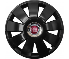 Kołpaki zgodne  Fiat 15" Nefrytchrome czarny