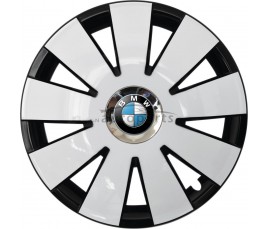 Kołpaki zgodne  BMW 15" Nefrytchrome Biało-czarny