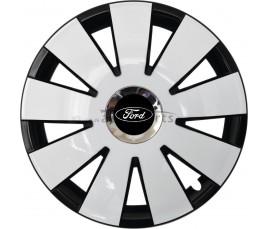 Kołpaki zgodne  Ford 15" Nefrytchrome Biało-czarny