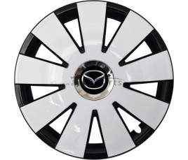Kołpaki zgodne  Mazda 15" Nefrytchrome Biało-czarny