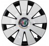 Kołpaki zgodne  Alfa Romeo 16" Nefrytchrome Biało-czarny 4ks