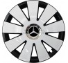 Kołpaki zgodne  Mercedes 16" Nefrytchrome Biało-czarny 4ks