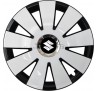 Kołpaki zgodne  Suzuki 16" Nefrytchrome Biało-czarny 4ks