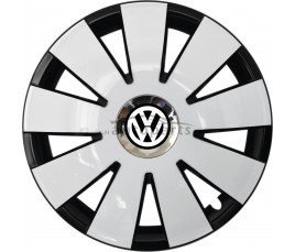 Kołpaki zgodne  Volkswagen 16" Nefrytchrome Biało-czarny