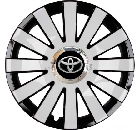 Kołpaki zgodne  Toyota 15" ONYX Biało-czarny 4ks