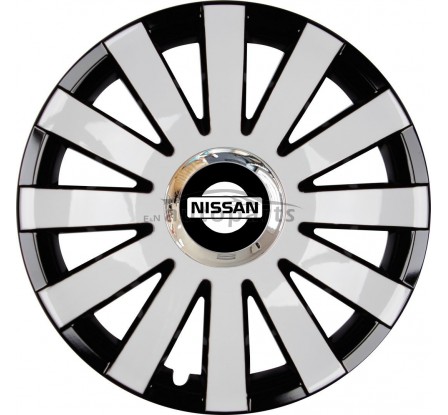 Kołpaki zgodne  Nissan 16" ONYX Biało-czarny 4ks