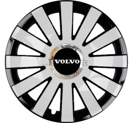 Kołpaki zgodne  Volvo 16" ONYX Biało-czarny 4ks