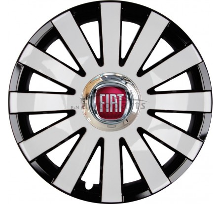 Kołpaki zgodne  Fiat 13" ONYX Biało-czarny 4ks