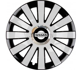 Kołpaki zgodne  Nissan 13" ONYX Biało-czarny