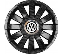 Kołpaki zgodne  Volkswagen 15" ONYX karbonové